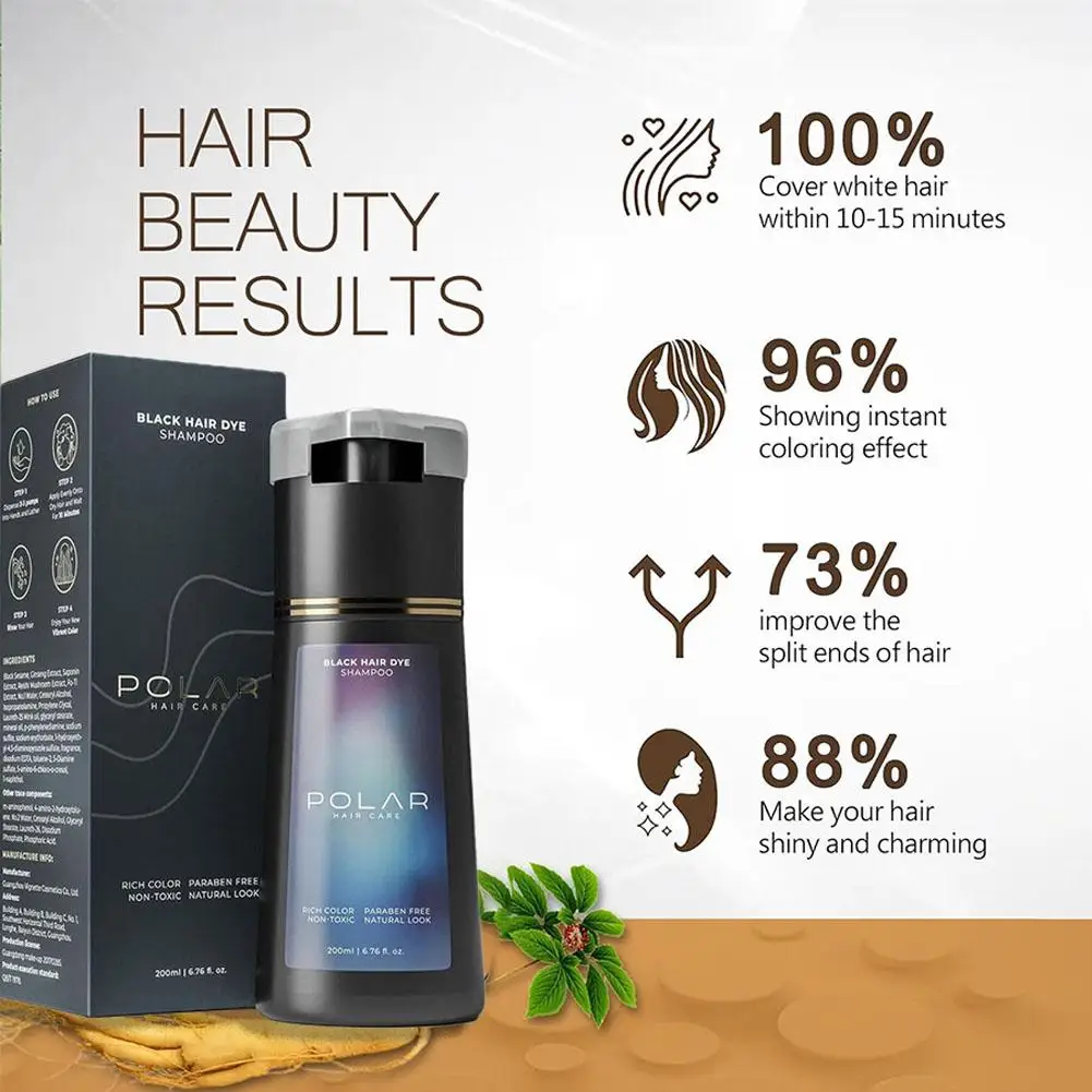 Hair Care Natural Ingredients - 200mlのヘアカラーシャンプー。男性・女性向けの、速効性で髪のケアもできるヘアカラーシャンプー。ブラック、ブラウン、レッド、パープルの4色。