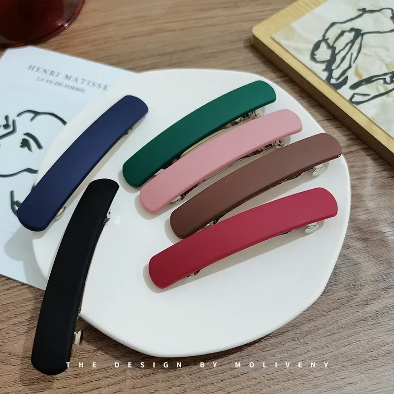 韓国ファッションつや消し後頭部ヘアクリップ頭飾り女性レディシ - Hair Care Korean Products のレビューと価格