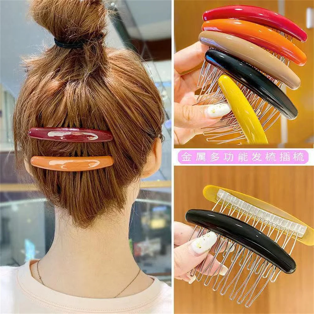 女性のためのヴィンテージバナナコームクリップ,モノクロ,ヘア - Hair Care Korean Products のレビューと価格
